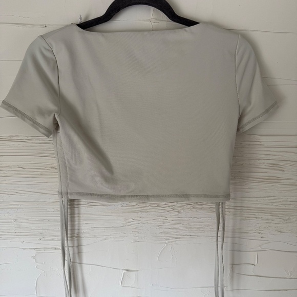 NWT Full Send | Beige Square Neck Active Crop Top | Size M - Picture 5 of 5